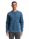 TOM TAILOR Herren 1047826 Basic Sweatshirt in Unifarben, 38224-Real Teal Blue, XL