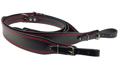 MS ACCORDION Jahrgang Akkordeon gurt leder Hochwertige 4,5cm Schulterriemen max bis 120 Bass