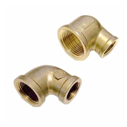 Codo de 90 grados de latón BSPP de 1' a 1/2' for tubería redonda, reductor hembra-hembra Plumbing Fittings
