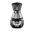 DeLonghi EMKP 21.B Cafetera moka eléctrica, 450 W, cronómetro, 2 tazas, acero inoxidable, negro y plateado