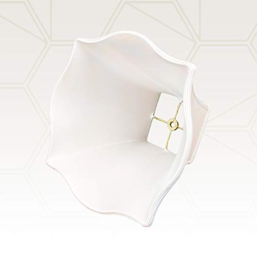 Image of Royal Designs, Inc. Regal Series Fancy Square Bell Lamp Shade, 7 x 16 x 12.75, White, Pack of 2