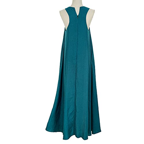Mingyuezai Women's Sleeveless Linen Maxi Dress Casual Long Dresses with Pockets4