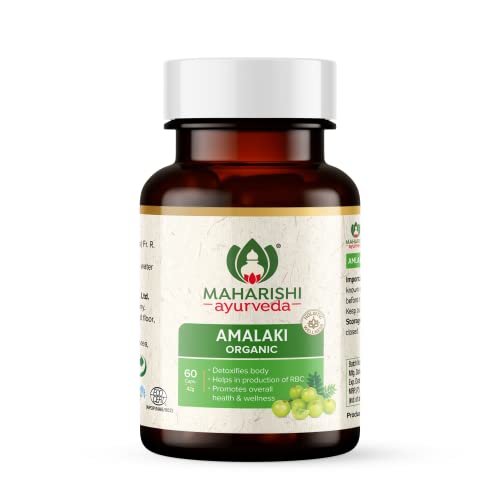 Image of Maharishi Ayurveda Organic Amalaki Tablet 700 MG | Amla Rasayana | Detoxifies Body | Rich In Vitamin C | Boosts Immunity | Improves Digestion (60 Capsules)