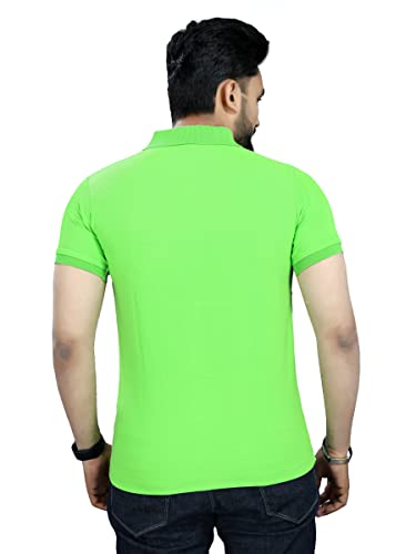 Image of Men's Cotton Embroidred Stretchable Polo T-Shirts Half Sleeves 250 GSM Cotton Regular Fit T-Shirt for Everyday Wear