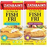 Zatarain's Fish Fry Mix Variety 2 Pack – Includes -1 Box Seasoned Breading Mix, 12 oz, and 1 Box Crispy Southern Breading Mix, 12 oz