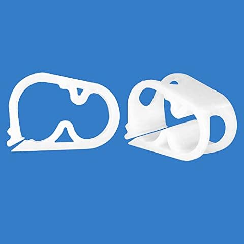 Quickun Plastic Tube Tubing Clamps, Shut Off Hose Clamp Water Flow Control Tube Clip Pipe for Beer Bottle and Infusion Bottle for 1/8"-5/32" Tube OD (Pack of 2) Cover