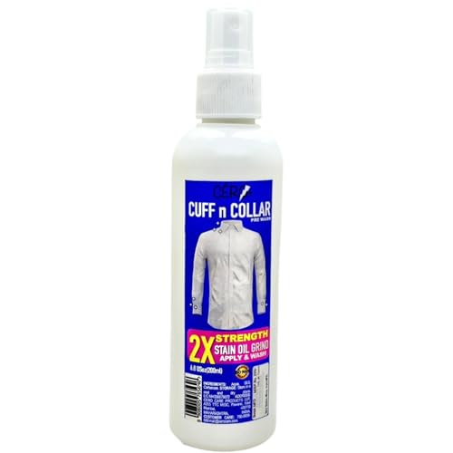Image of CERO 2X Strength Cuff & Collar Pre Wash Dirt and Instant Stain Remover for Clothes, Food & Beverages Powerful Stain Removal, Effective on All Fabrics, 2X Strength Formula - 200ml