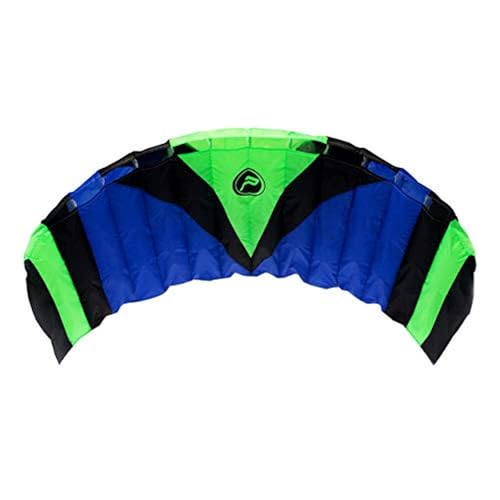Wolkenstürmer® Paraflex Sport 1.7 Kite (blau) - Flugfertiger Lenkdrachen mit Lenkstange, 2x20m Dyneemaleinen - Matte für Jugendliche & Erwachsene