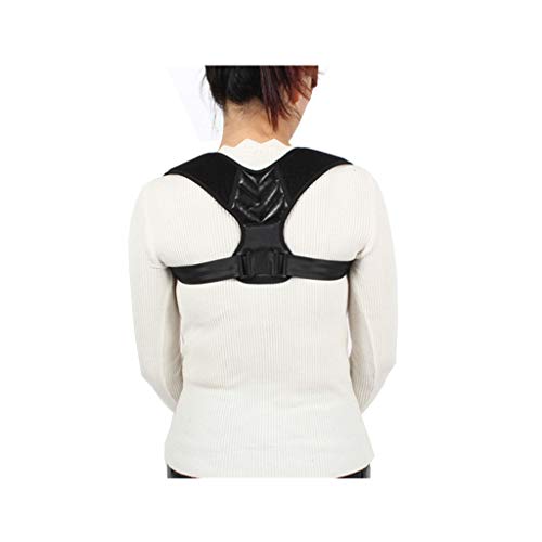 Correcteur de posture dos réglable unisexe noir confortable taille L