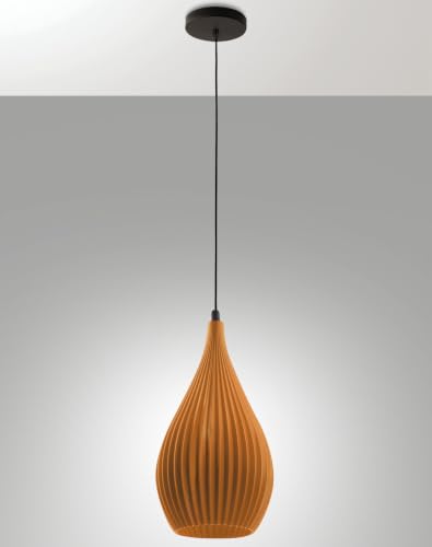 Suspension Lisa moutarde luminaire intérieur métal E27 design durable IP20