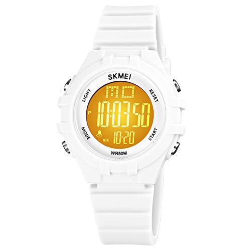 Relógio digital infantil Doneioe para meninos e meninas com 7 cores de fundo de LED 5 ATM à prova d