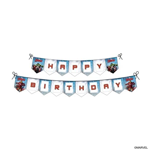 Image of Pretty UR Party Avengers Party Decorations Kit - 80 pcs Includes Banner, Balloons, Thank You, Centerpiece, danglers, Avengers Party Supplies, Marvel Birthday Decor, DIY Decor Pack for Kids, Boys