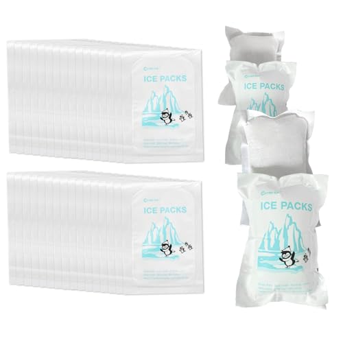 Shipping Ice Packs Reusable Small Dry Ice Pack Sheets 48 Packs Ice Pack for Shipping Frozen Food Keep Food Fresh Beverage Cold Frozen Gel Ice Packs for Coolers 3.5 oz Capacity 4.7 x 3.3