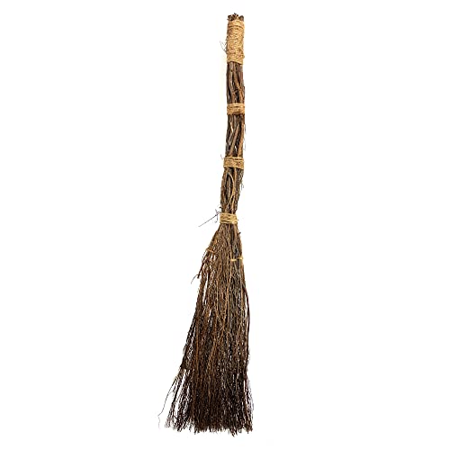 Witchy GIfts Scented Cinnamon Broom - 36 inch Traditional Heather Broomstick Used for Protection, Spellwork, Rustic Holiday Decor (Cinnamon)
