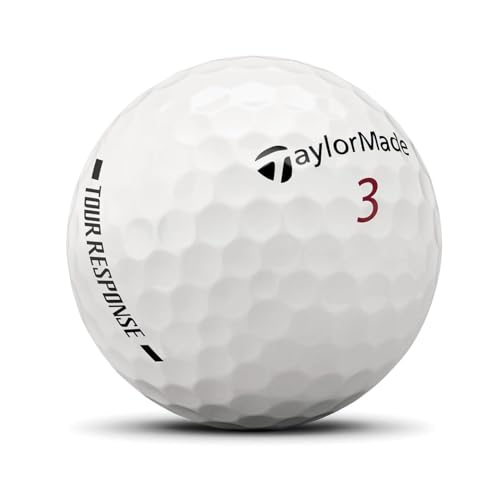 Image of TaylorMade Tour Response Golf Balls, Enhanced 360 ClearPath Alignment, Speed Wrapped Core for Distance and Feel, Pack of 12