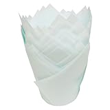 50 moldes para magdalenas de tulipanes con estilos de impresión, textura, a prueba de aceite, para hornear cumpleaños, bodas, vacaciones