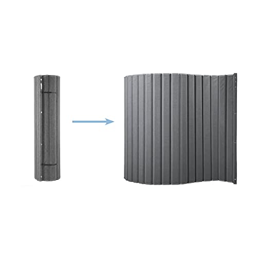 Versare Versipanel Acoustical Partition Wall - Sound Panel Room Divider, Flexible Arrangement, Easy Roll-Up Storage (Powder Blue, 8' X 6'6") #TOP7