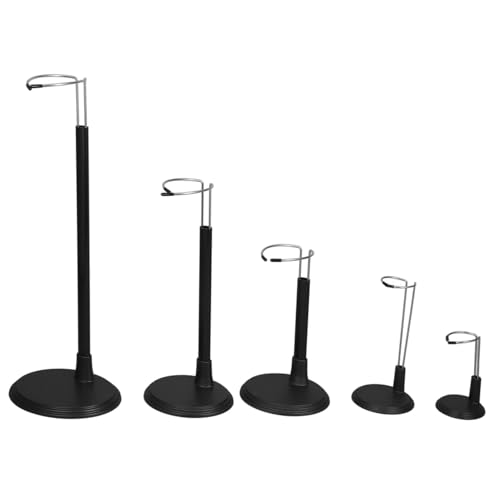 Hohopeti 5 Piezas Soportes Ajustables para Muñecas Bases Exhibidores Versátiles para Figuras Pequeñas Accesorios para Casa de Muñecas Regulable
