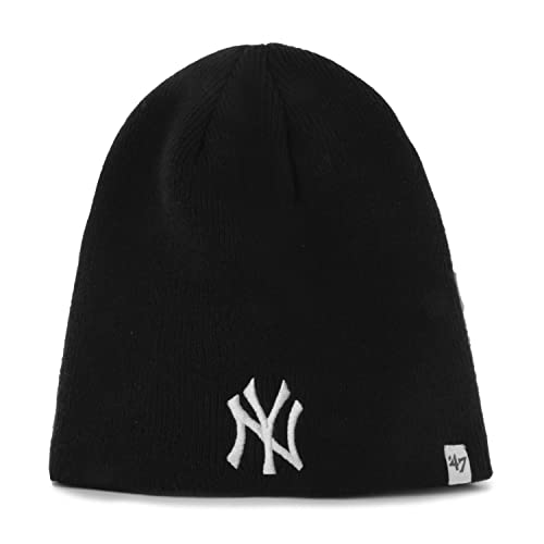 '47 Brand Beanie NY Yankees B-BIN17ACE-BKW Black Schwarz, Size:OneSize