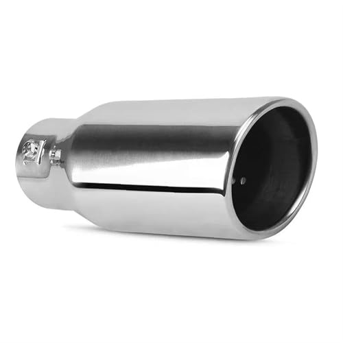 Tuyaux d'échappement voiture en acier inoxydable embout rond chromé