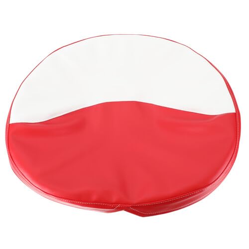 Pan Seat Cover - Tie On Red/White