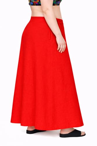 Image of CITIX Pure Cotton Petticoat for Woman Saree | Adujastable Drawstring Waist