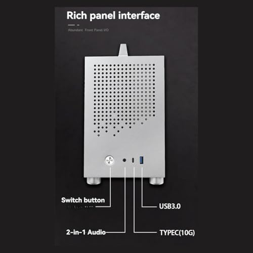 Gabinete Micro-ITX SKTC A1 Bloepum Negro miniatura 3