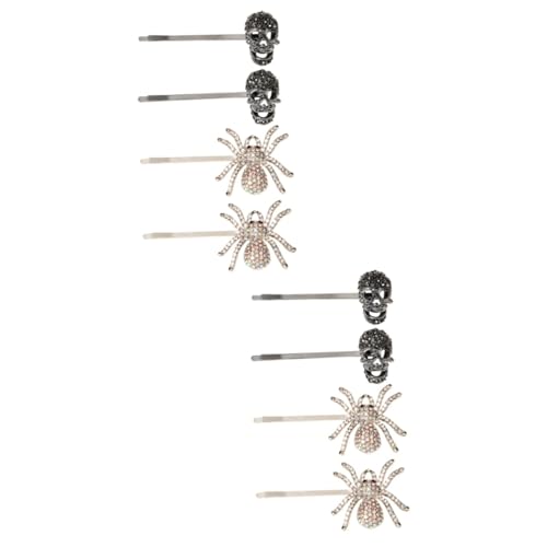 Pinces à cheveux Halloween araignée crâne en strass pour illuminer vos soirées déguisées