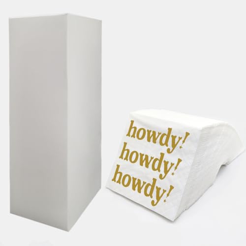 SharkBliss Howdy Cocktail Napkins, 200 Count Funny Western Party Decorations,