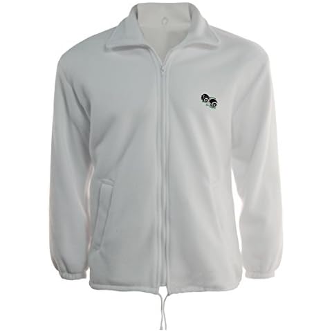 G5 APPAREL Bowls Lawn Bowling Unisex Zipper Polar Fleece Jacket with Logo White Cover