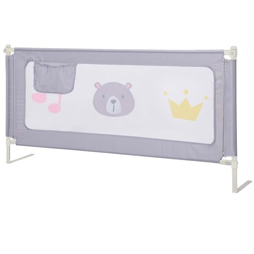 GUUSII HOME Sponda Letto Bambini Sponde Barriera Letto Matrimoniale Singolo di Sicurezza per Sbarra Protezione Sbarra Anticaduta Letto 25 Livelli di Altezza Regolabile(1 pezzo，180cm)
