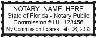 Miniatura 2 de Hubco Sello de notario autoentintado morado S-844 - Florida