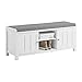 SoBuy FSR35-W Sitzbank Bettbank Schuhschrank Garderobenbank mit Sitzkissen MDF weiß BHT ca: 105x43x35cm