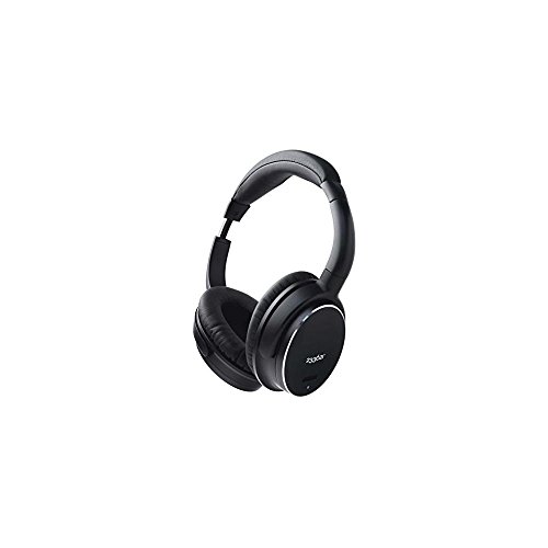 H501 Active Noise Cancelling Stereo Headphones, Over-ear Headphones with Inline Microphone and Volume Control, ANC Battery Time -50 hours (Wired / Metal Black)