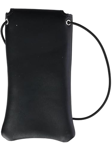 Image of Boston Leather Solid Leather Eyeglass Case with Neck String