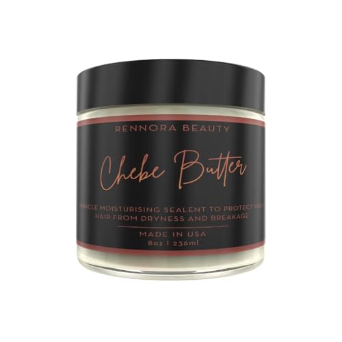 Rennora Chebe Butter with Shea Butter, Chebe Powder, and Castor Oil – Deep Moisture Cream for Black Hair Growth, Strength, and Shine – Restores Edges, Prevents Breakage, and Seals in Hydration