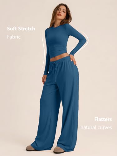 Image of Trendy Queen Women's 2 Piece 2026 Fall Fashion Lounge Set with Pockets