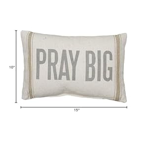 Primitives by Kathy 21659 Light Striped Pillow, 15 x 10-Inches, Pray Big Primitives by Kathy 21659 Light Striped Pillow 15 x 10 Inches Pray Big
