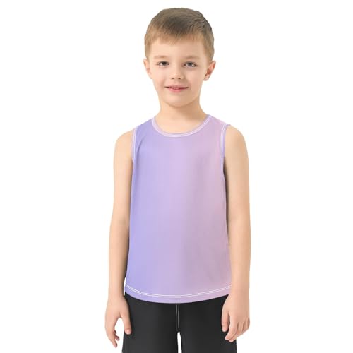 J JOYSAY Orange Blue Gradient Boys Tank Top Sleeveless Muscle Shirts Quick Dry Kids T-Shirts 3-15T2