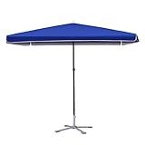 MYUYEE s Blauer rechteckiger Sonnenschirm im Marktstil für die Terrasse im Außenbereich perfekt für den Schatten auf dem Balkon der Terrasse dem Garten oder am Pool,Blau - 220 cm × 180 cm
