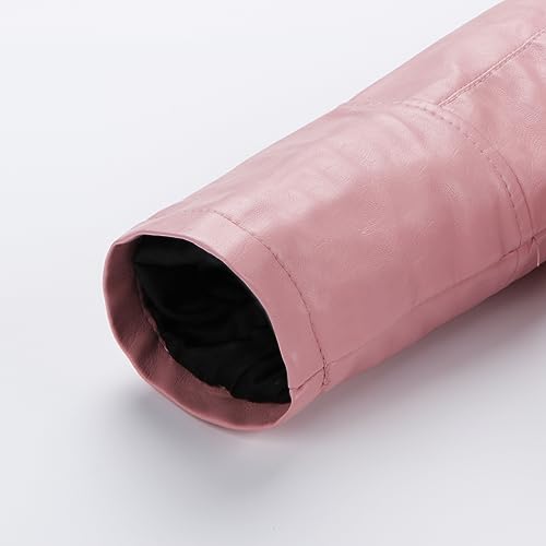 Kids Girl Spring Pu Leather Jacket Motorcycle Fleece Coat For Boy Winter Clothes4