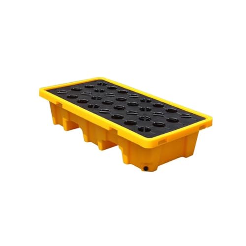 Modulare Palette mit Ablauf und Gabelstaplertaschen, robuste Öltankschale für sichere Gefahrstofflagerung und Verschüttungsmanagement
