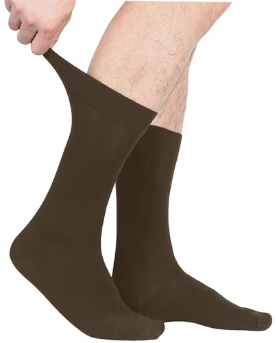 Dress Socks for Men, 4 Pairs Comfortable Crew Moisture Wicking Men Socks, Seamless Stretchy Casual Sports Socks2