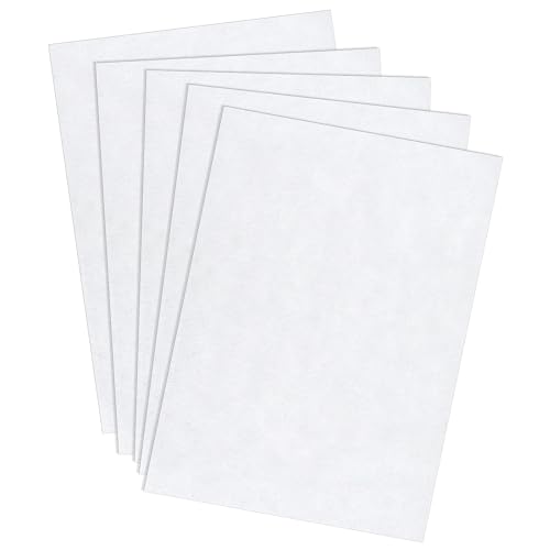 Dimeho 5 Stücke Steifer Filz 3mm stark Filzstoff Bastelfilz Weiß 20X30CM Filzplatten Patchwork Vliesstoff Felt Fabric zum Dekoration Basteln DIY Handwerk Nähen Projekte Patchwork Scrapbooking