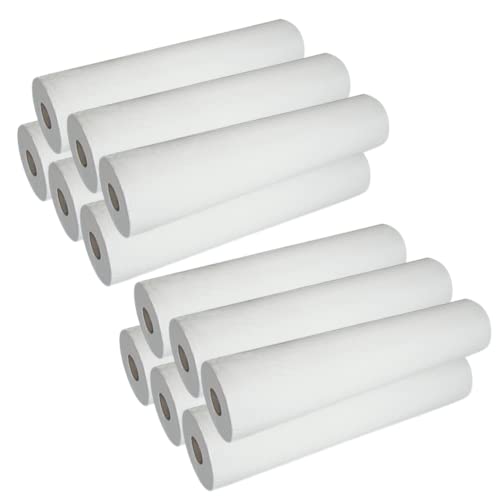 Drap d'examen gaufré prédécoupé DSTOCK60 en pure ouate hautement absorbante - Lot de 12 rouleaux
