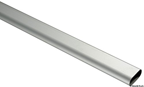 Tube ovale poli OSCULATI 40x20 mm en aluminium anodisé pour balcon de bateau