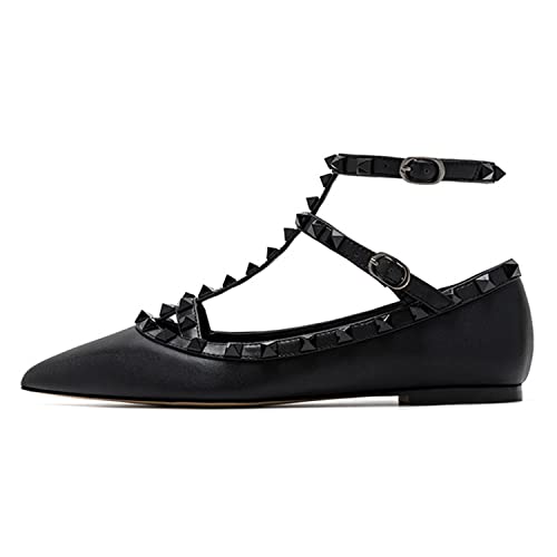 WOkismD Damen-Pumps mit niedrigem Blockabsatz, geschlossene, Spitze...