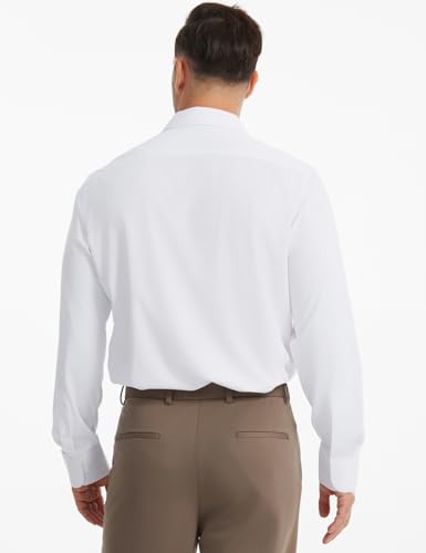 Men's Knitted Button Down Shirt Long Sleeve Stretch Wrinkle-Free Comfortable Shirts4