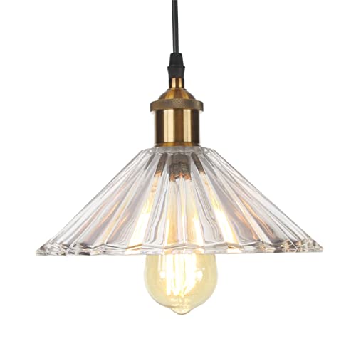Lampes suspendues pour îlot de cuisine avec abat-jour verre