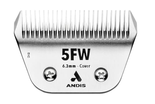 Andis 561464 ceramicEDGE Detachable Wide Blade #5FW Carbon Steel Pet Clipper Blade Coarse Tooth Professional Grooming Performance